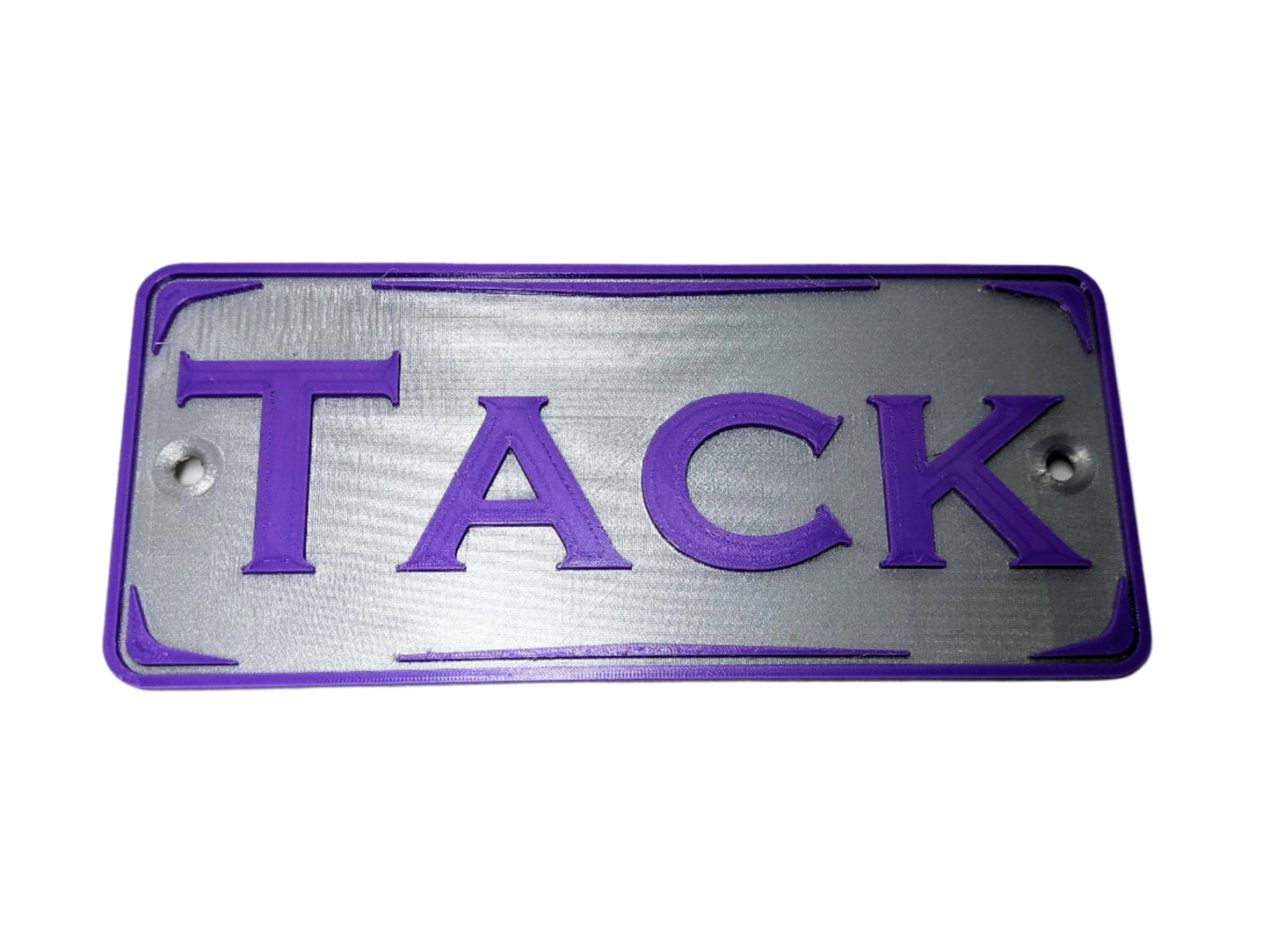 Tack Rectangular Nameplate Front View