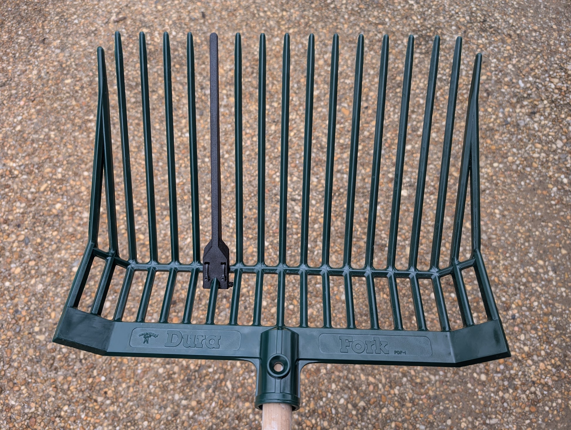 Durafork Manure Fork Replacement Tine Black installed.