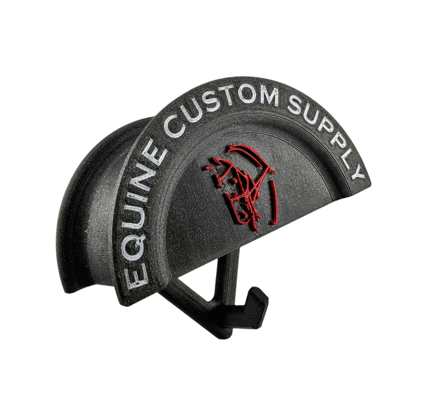 Adjustable Bridle Holder with Equine Custom Supply and logo horsehead in center