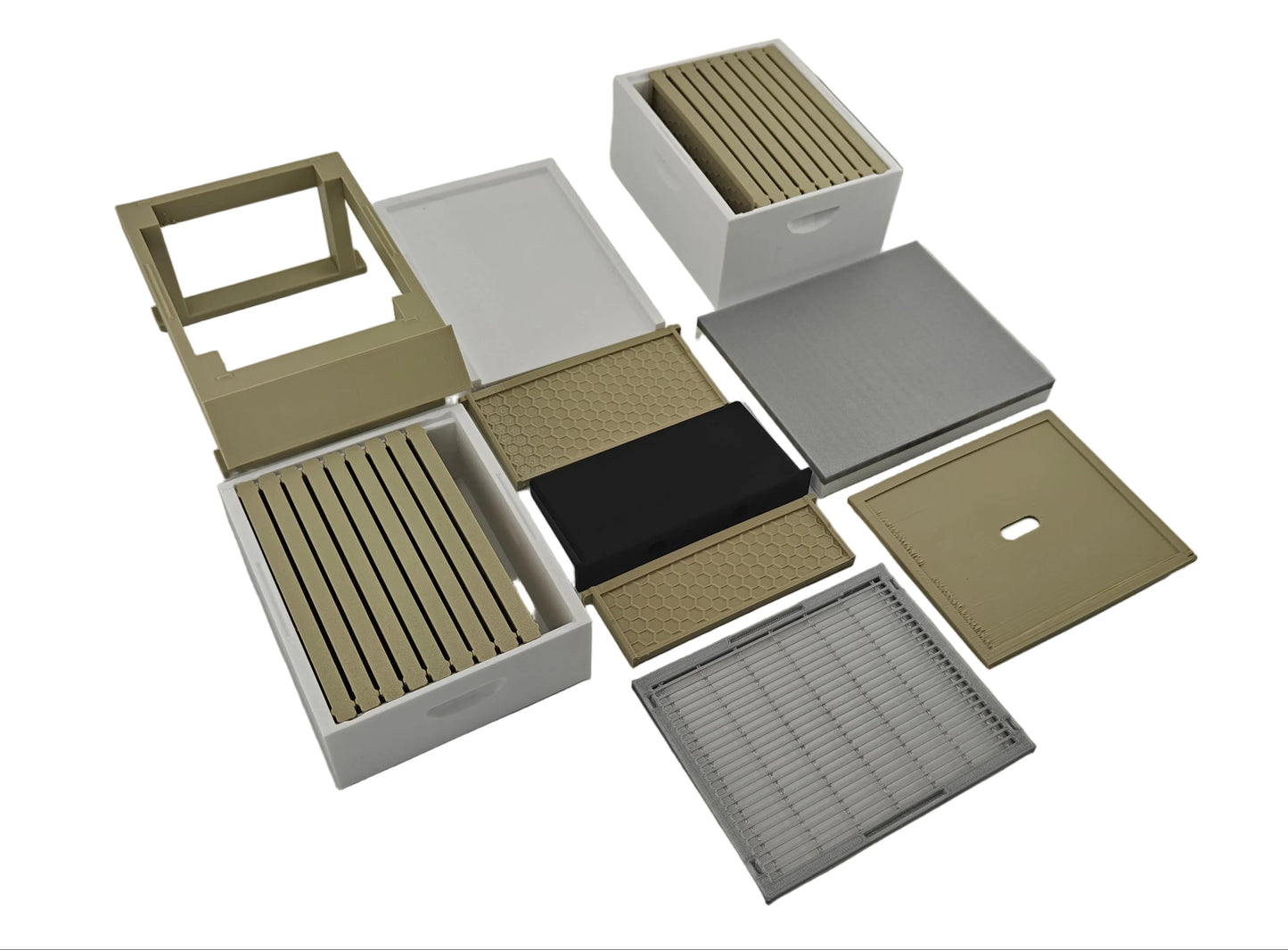 Miniature Beekeeping hive disassembled iso