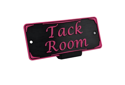 Stall Nameplate - Rectangular - Screw In or Hanging Tabs- Multicolor - One or Two Lines - Logo