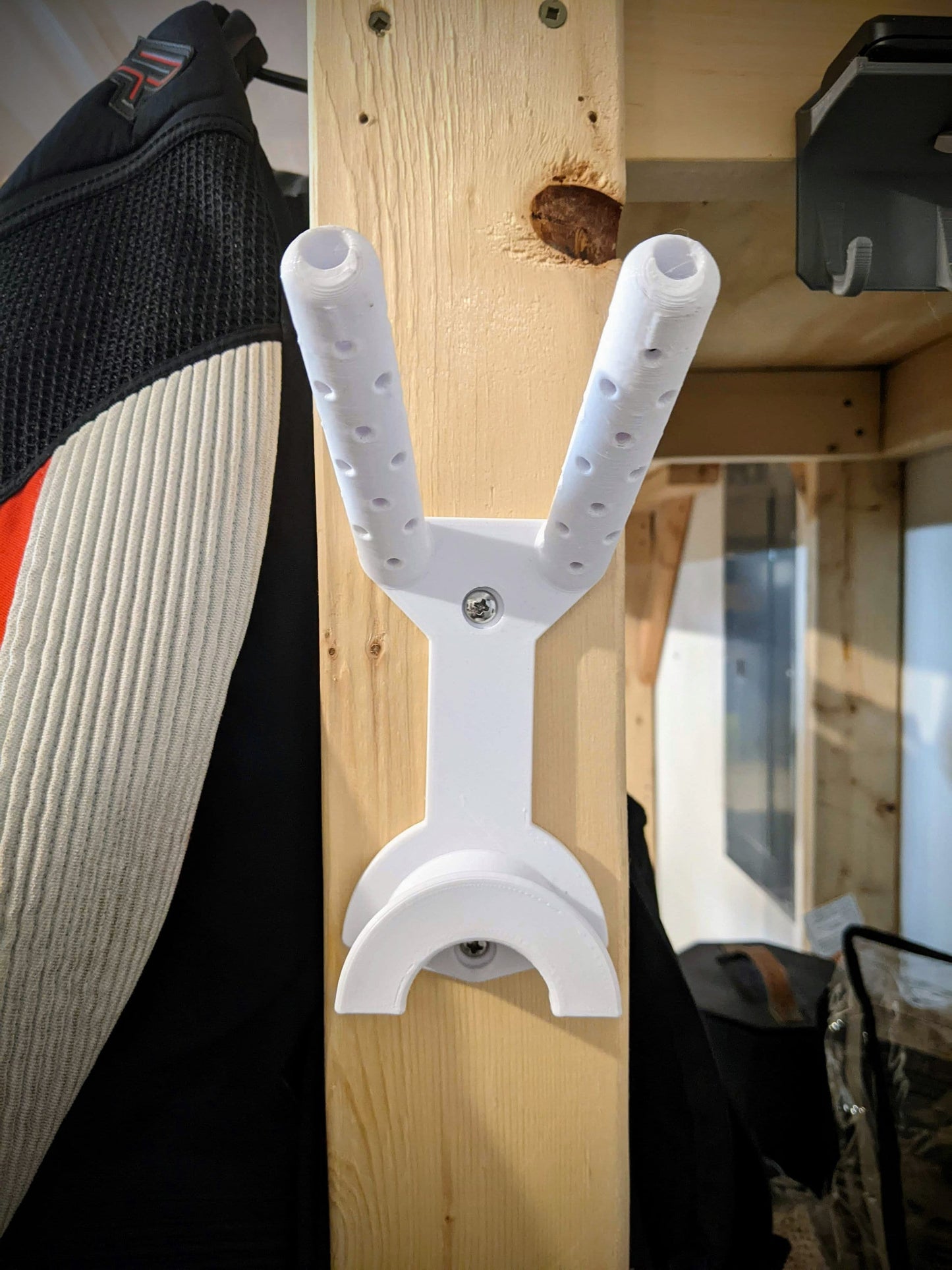 Helmet and Glove Holder - Wall Mount - Glove Ventilation