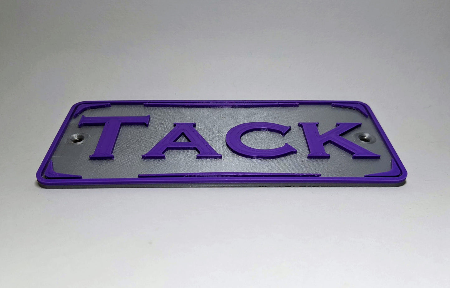 Stall Nameplate - Rectangular - Screw In or Hanging Tabs- Multicolor - One or Two Lines - Logo