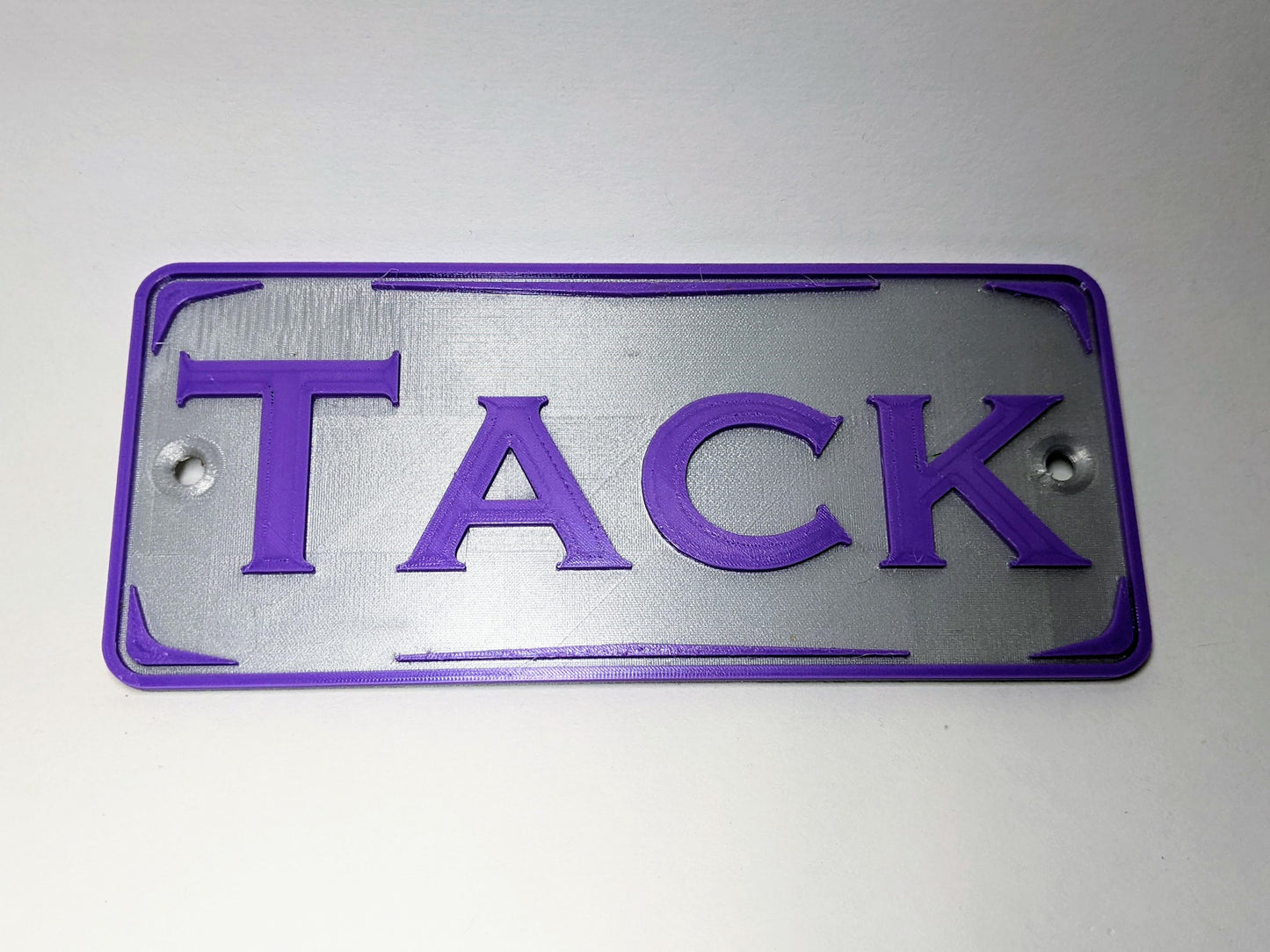 Stall Nameplate - Rectangular - Screw In or Hanging Tabs- Multicolor - One or Two Lines - Logo